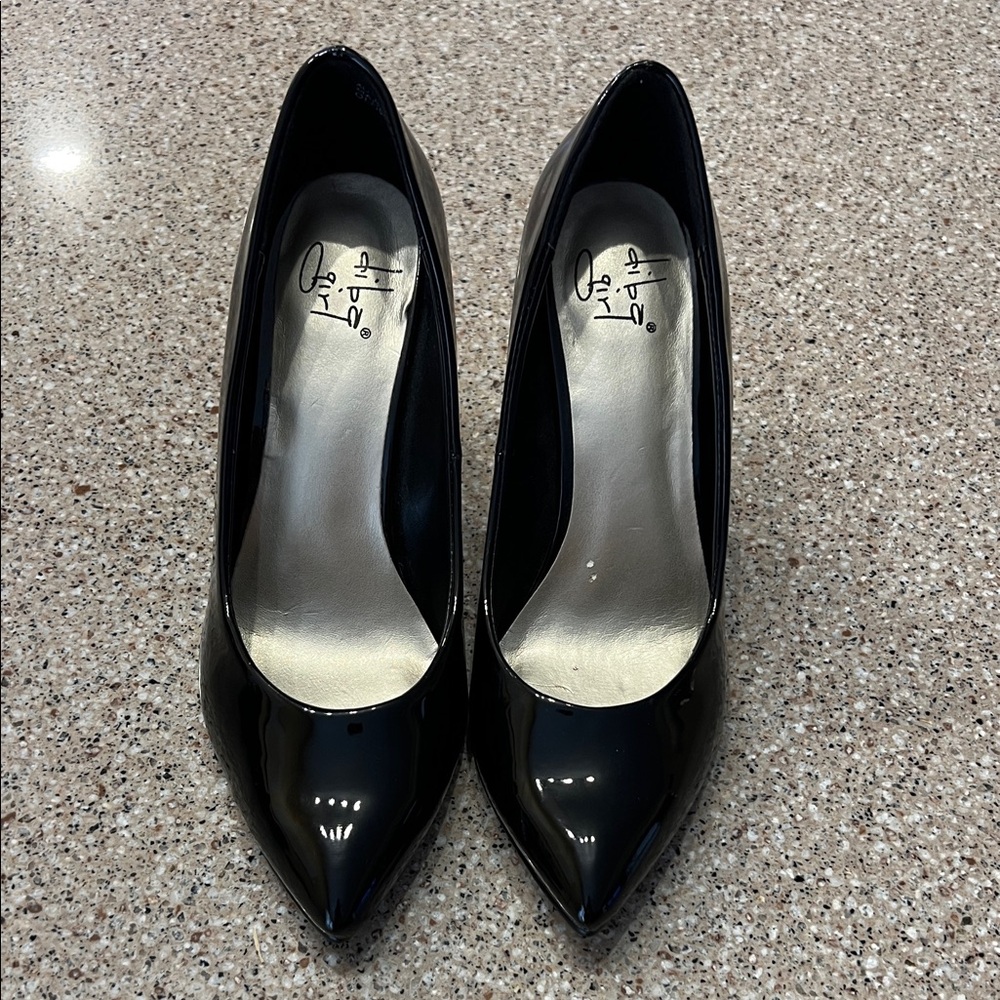 Diba Shiny Black Heels